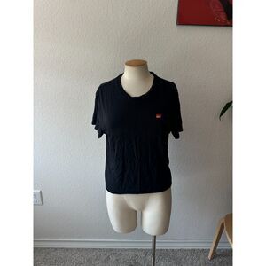 AVIATOR NATION BASIC BOYFRIEND TEE- IN BLACK